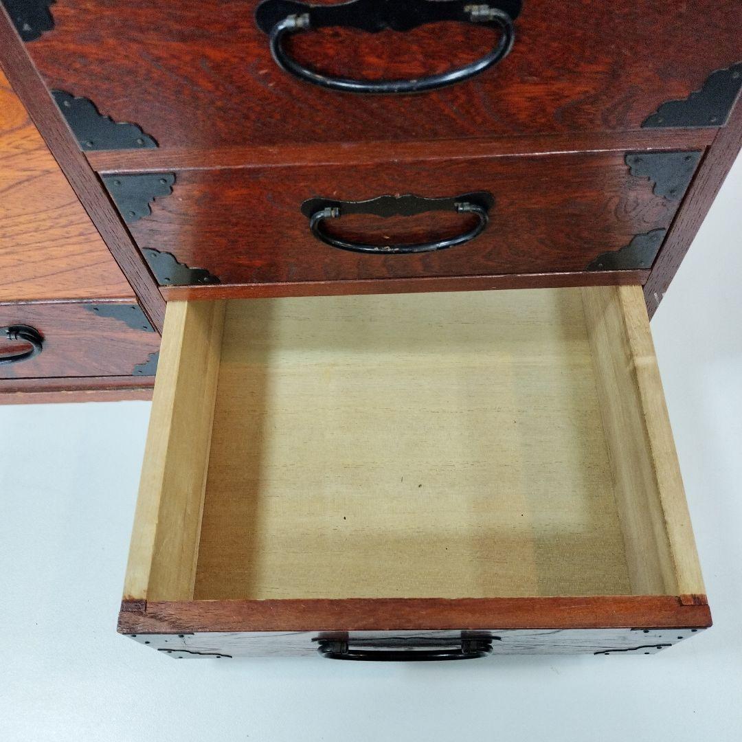 y 木製 和風アンティーク火鉢 引き出し付き