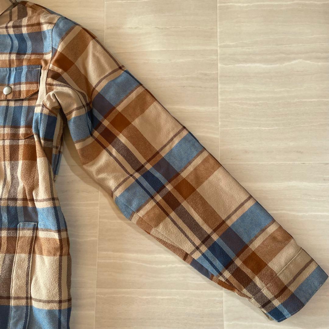 BURTON スノーボードウェア S チェック パーカー 重ね着風