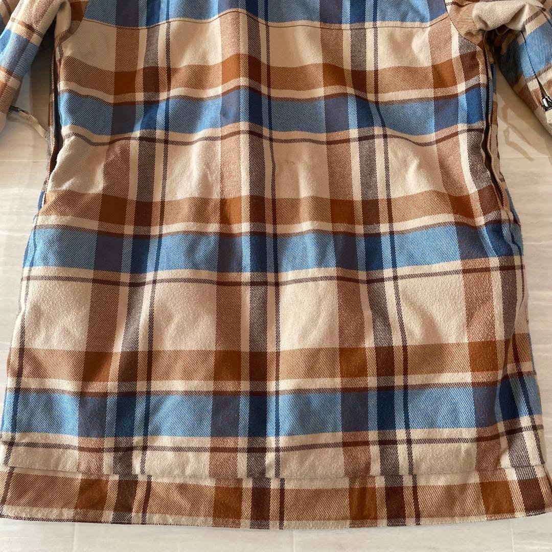 BURTON スノーボードウェア S チェック パーカー 重ね着風