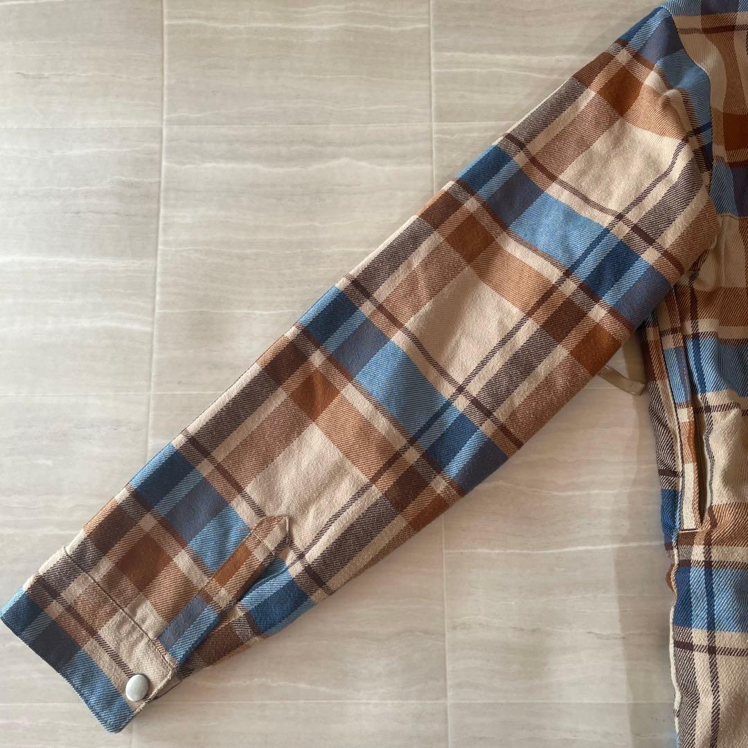 BURTON スノーボードウェア S チェック パーカー 重ね着風