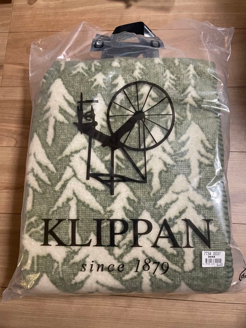 クリッパン　ミナペルホネン ハウスインザフォレスト　ウール毛布　グリーン　タグ付