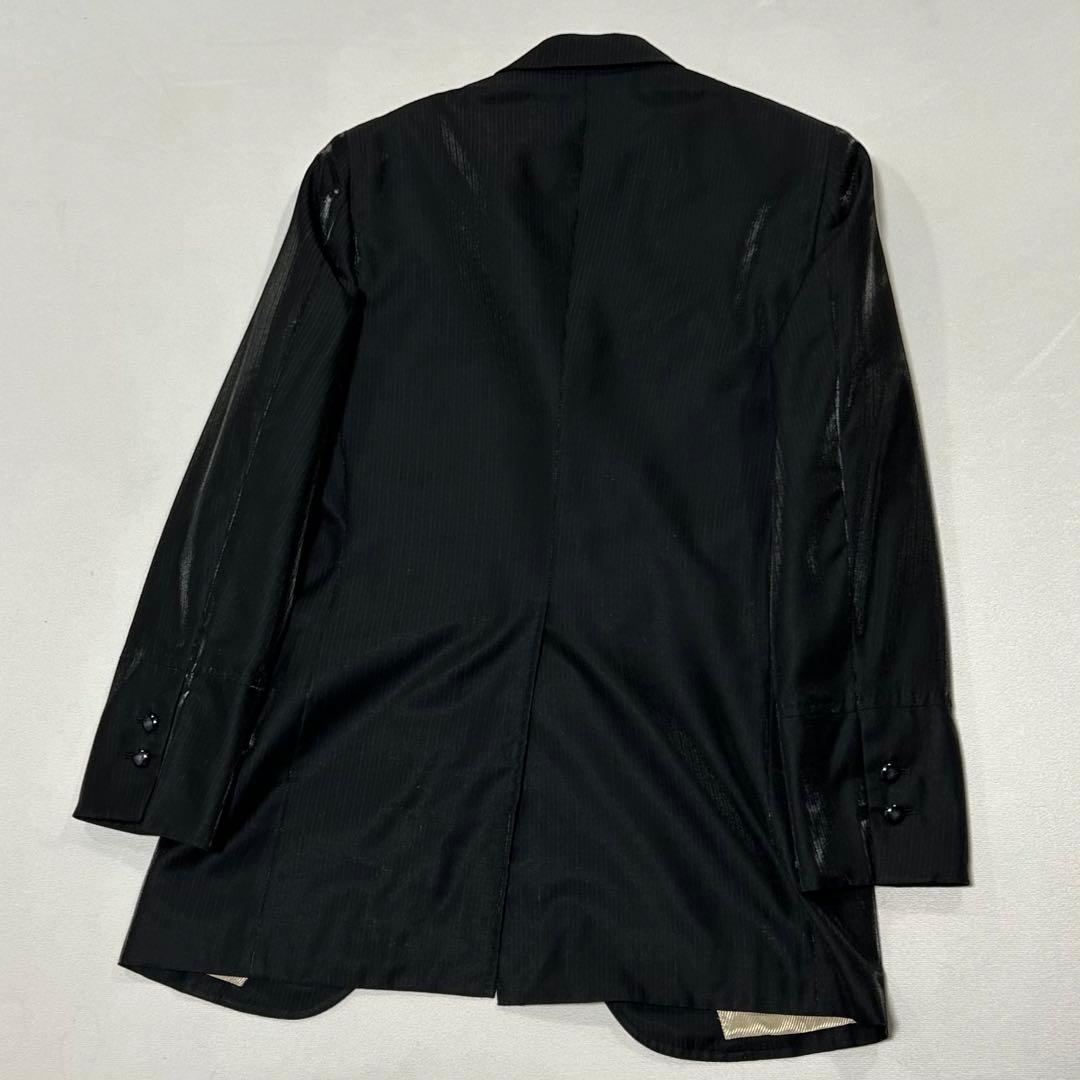 90s イタリア製 セットアップ スーツ ウール テーラードジャケット 艶 光沢