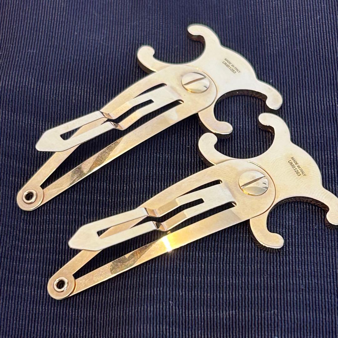 CELINE セリーヌ トリオンフ マカダム ヘアクリップ ヘアピン ピン留め