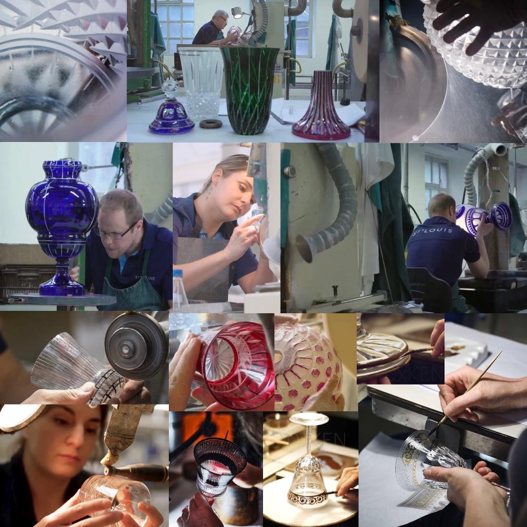 HERMES Saint Louis サンルイ 花瓶 ベース 25cm 美品