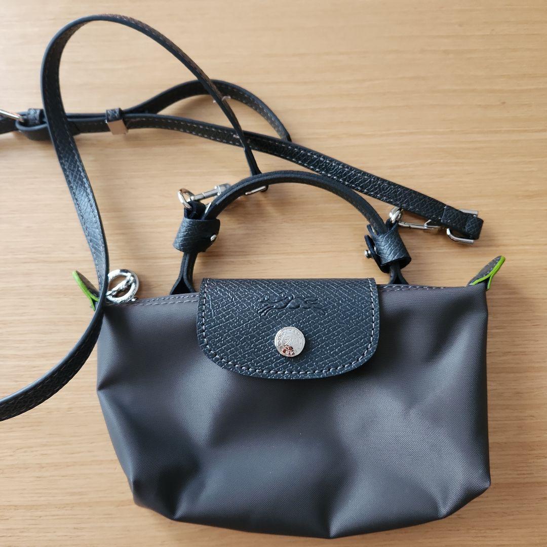 LONGCHAMP グレー ショルダーバッグ