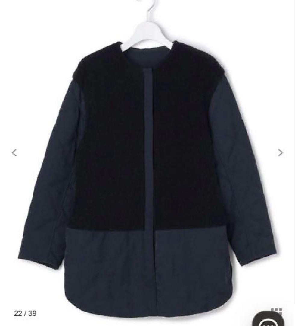 【リバーシブル着用可能】 リバーシブルキルト ミドル丈コート