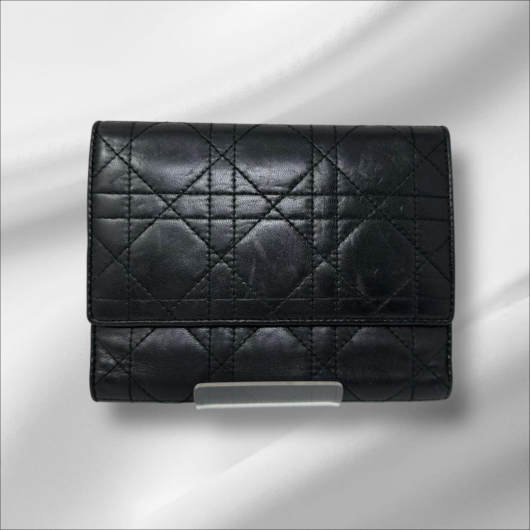 【美品】 DIOR ディオール レディディオール レザー 折り財布 w4