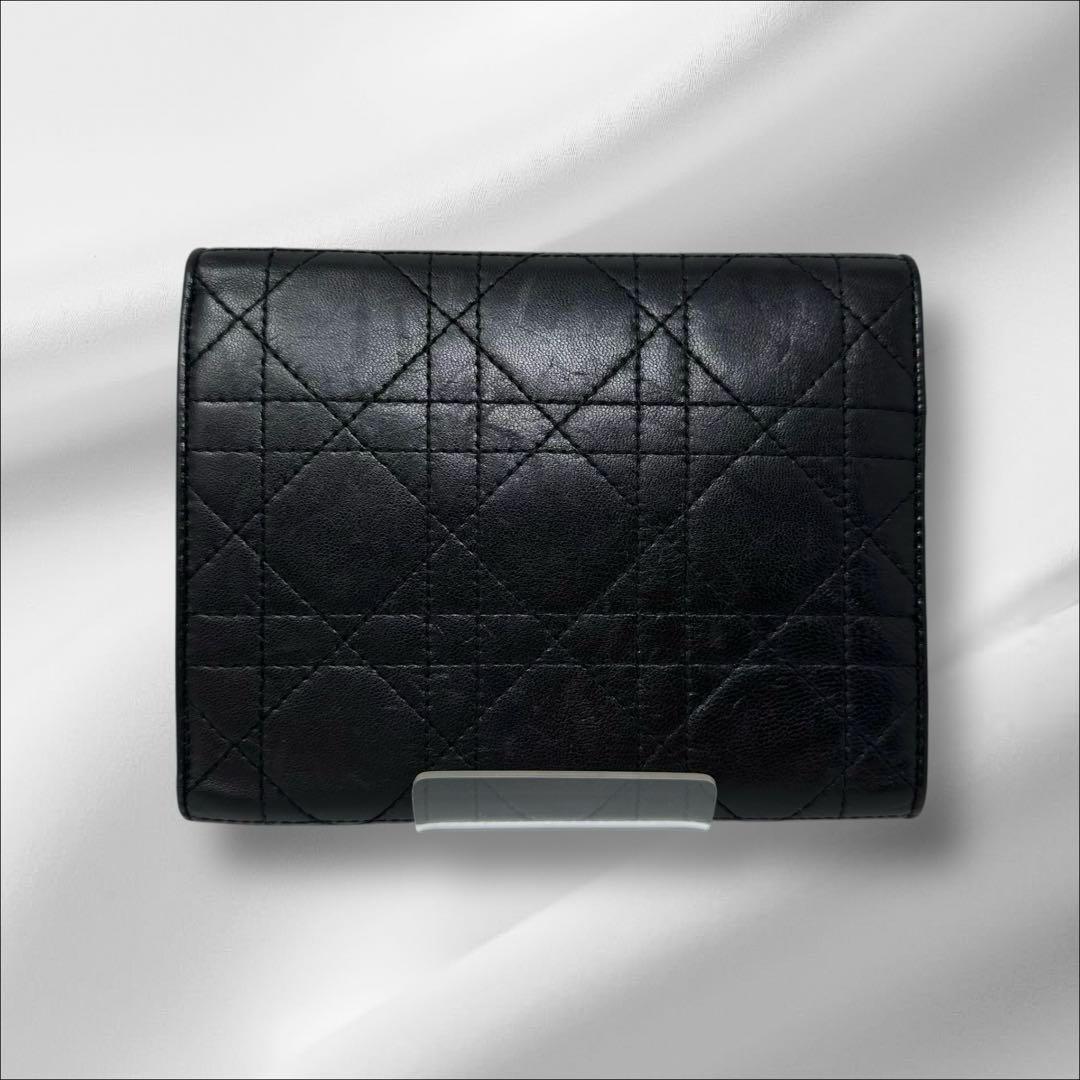 【美品】 DIOR ディオール レディディオール レザー 折り財布 w4