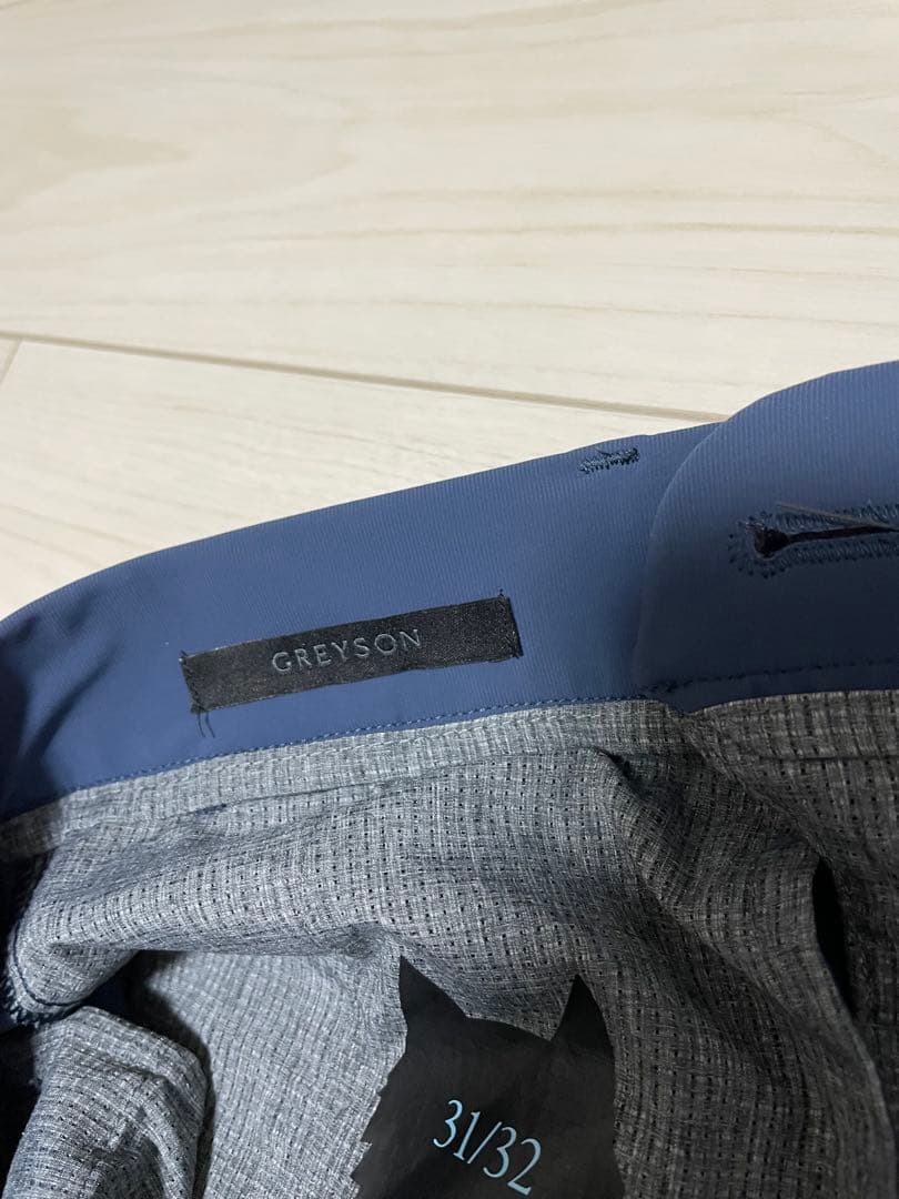 yum　2点美品 GREYSON ロングパンツ グレー&ネイビー
