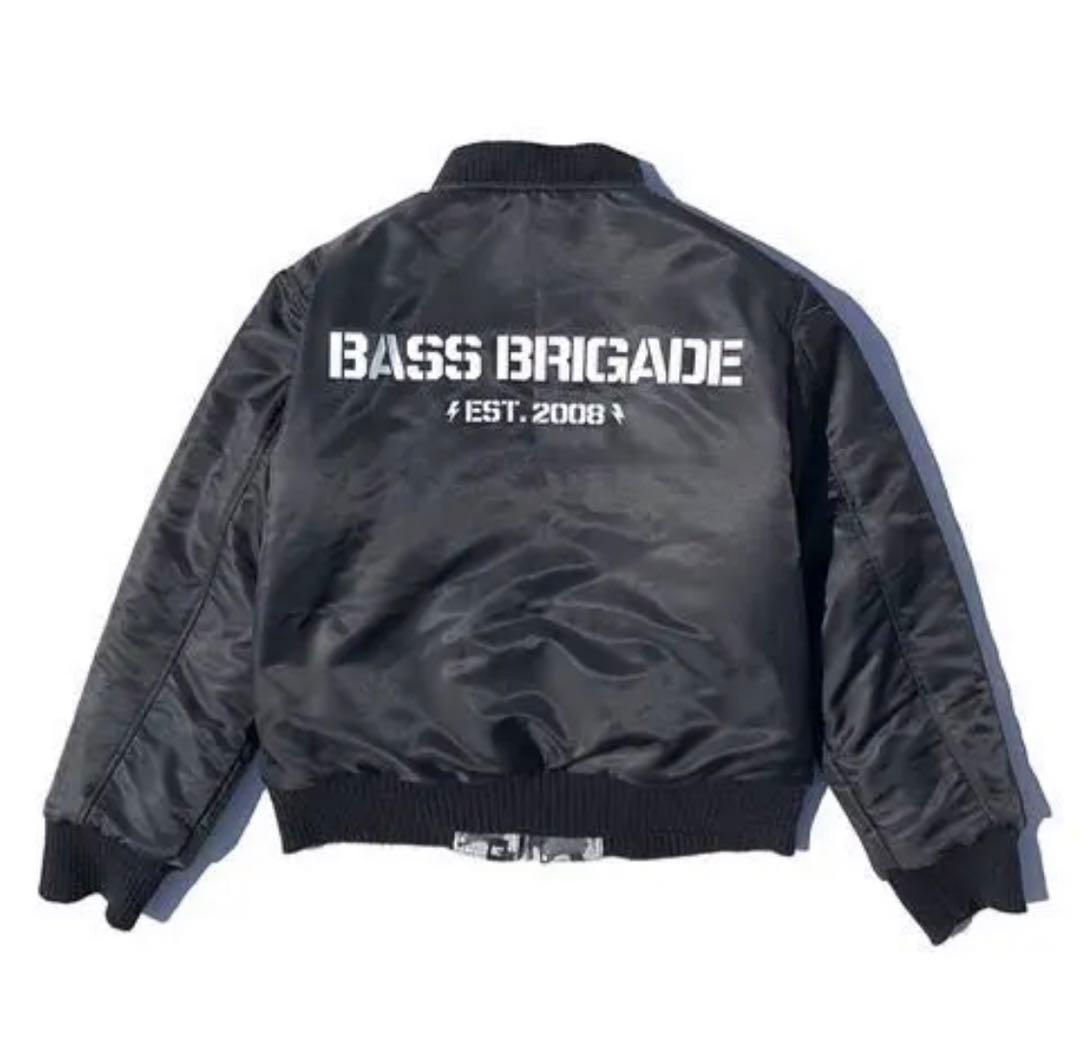 タグ付き未使用！リバーシブル！M！バスブリゲード MA-1 ブラック＆レイクカモ