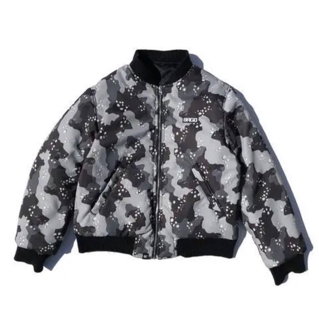 タグ付き未使用！リバーシブル！M！バスブリゲード MA-1 ブラック＆レイクカモ