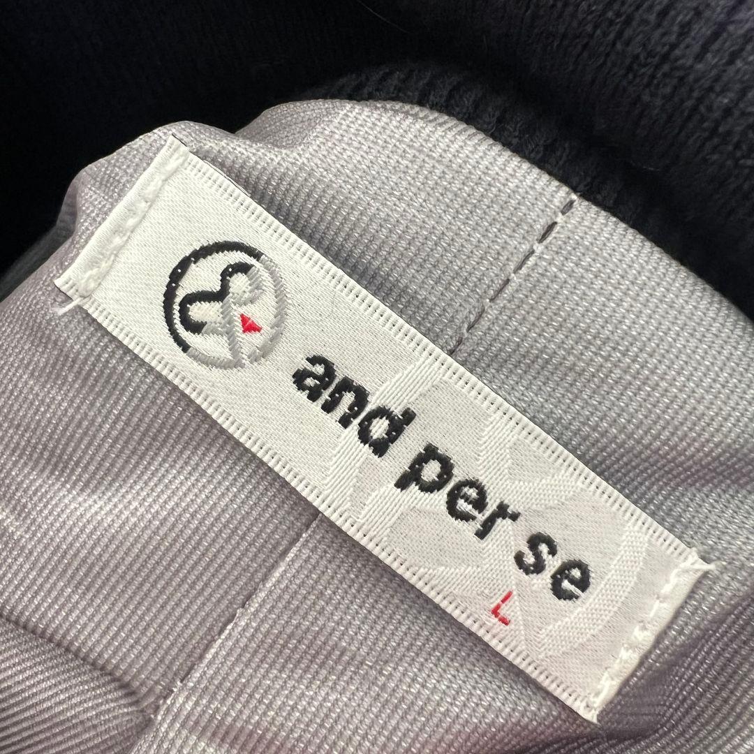 and per se アンパスィ　裏地付き　ブルゾン　ニット　レディース　ゴルフ