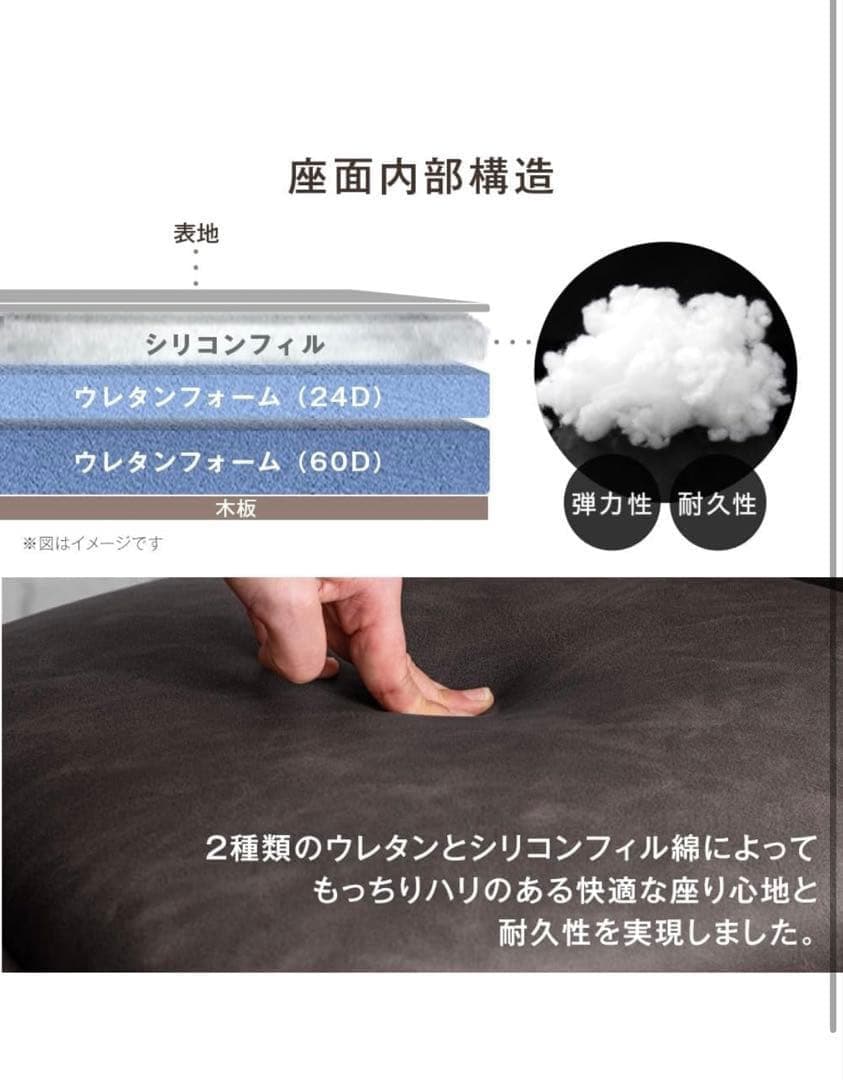 未使用　ダイニングチェア PH02 C BK 2脚セット ブラウニーブラック