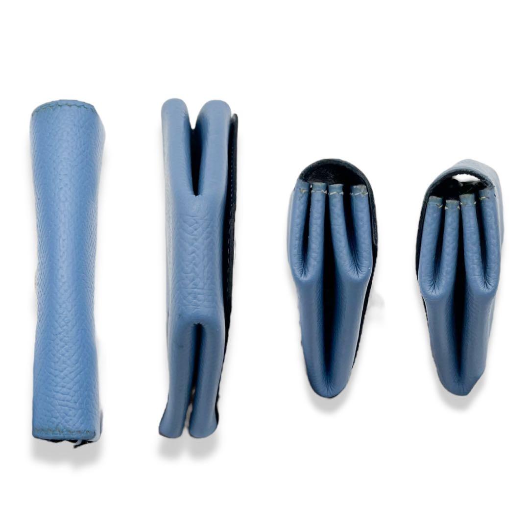 【美品】エルメス　ヴォーエプソン　ワンキャトル　小銭入れ　ブルージーン　622