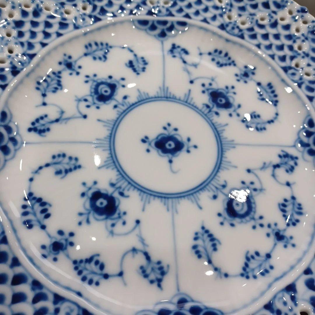 ロイヤルコペンハーゲン ブルーフル－デッド フルレース プレート直径21㎝