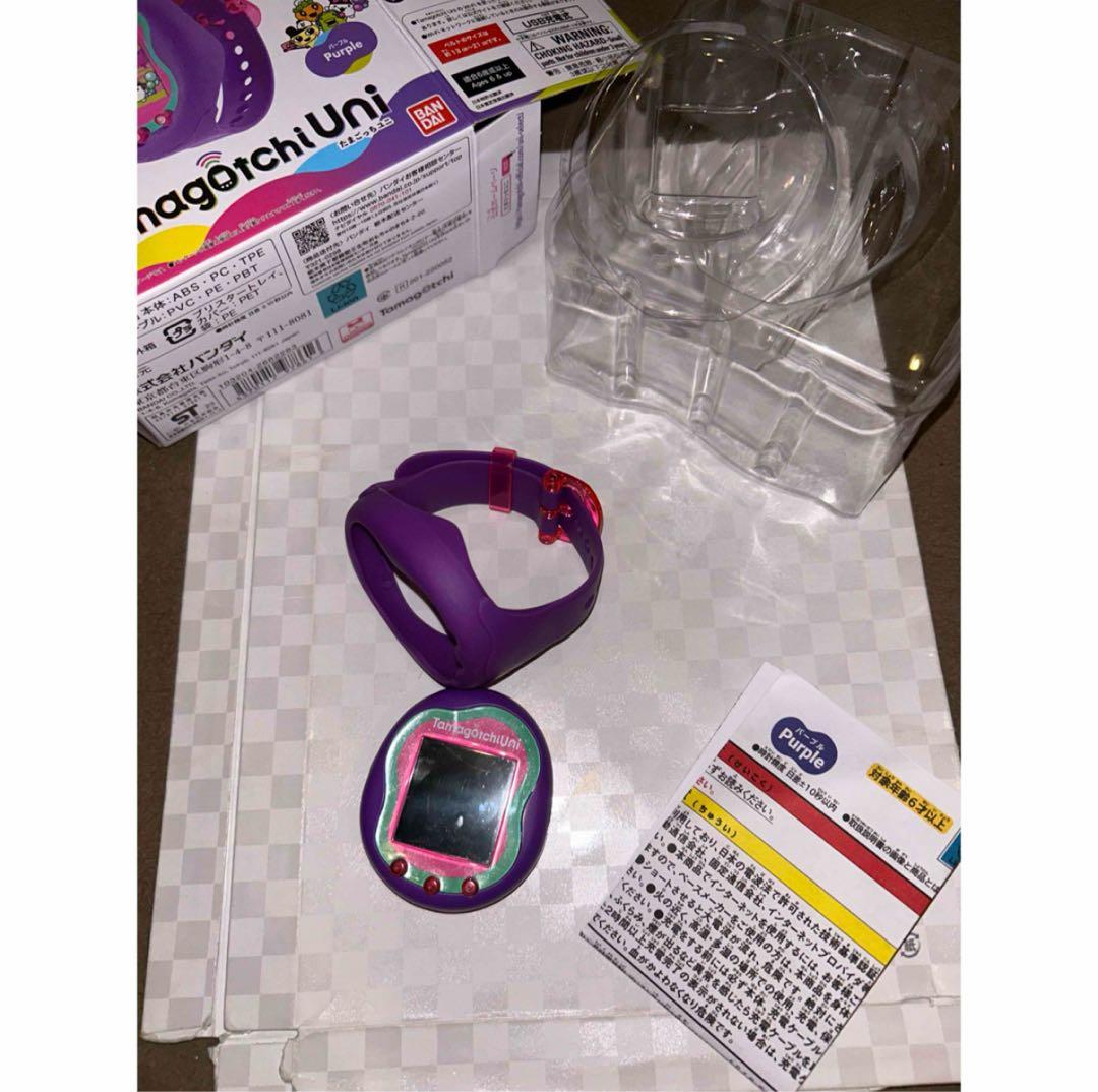 たまごっちUni パープル かぎ針編みケース付き