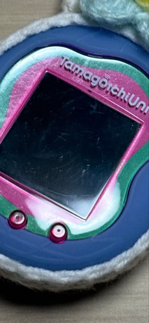 たまごっちUni パープル かぎ針編みケース付き