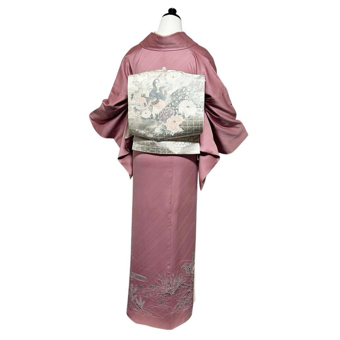 る*♡様 美品　袷　正絹　3つ紋　蘇州刺繍　駒刺繍　相良刺繍　色留袖　フルセット
