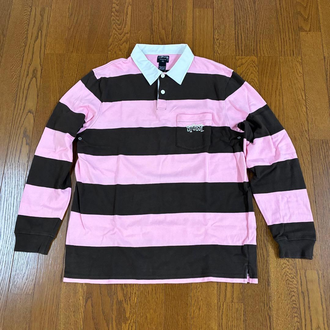 Stussy ストライプ ラガーシャツ XL