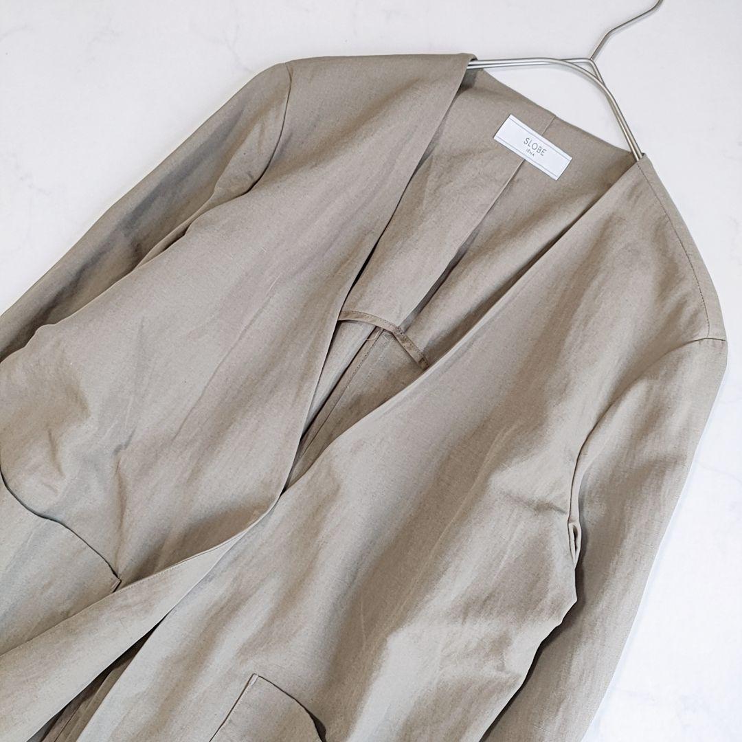 【Rose*】新品✨スローブイエナ リネン混 ノーカラージャケット