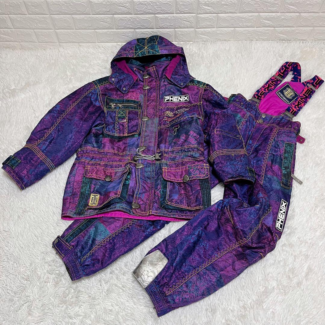 美品 平成レトロ 90's フェニックス スノーウェア上下 スキー スノボ