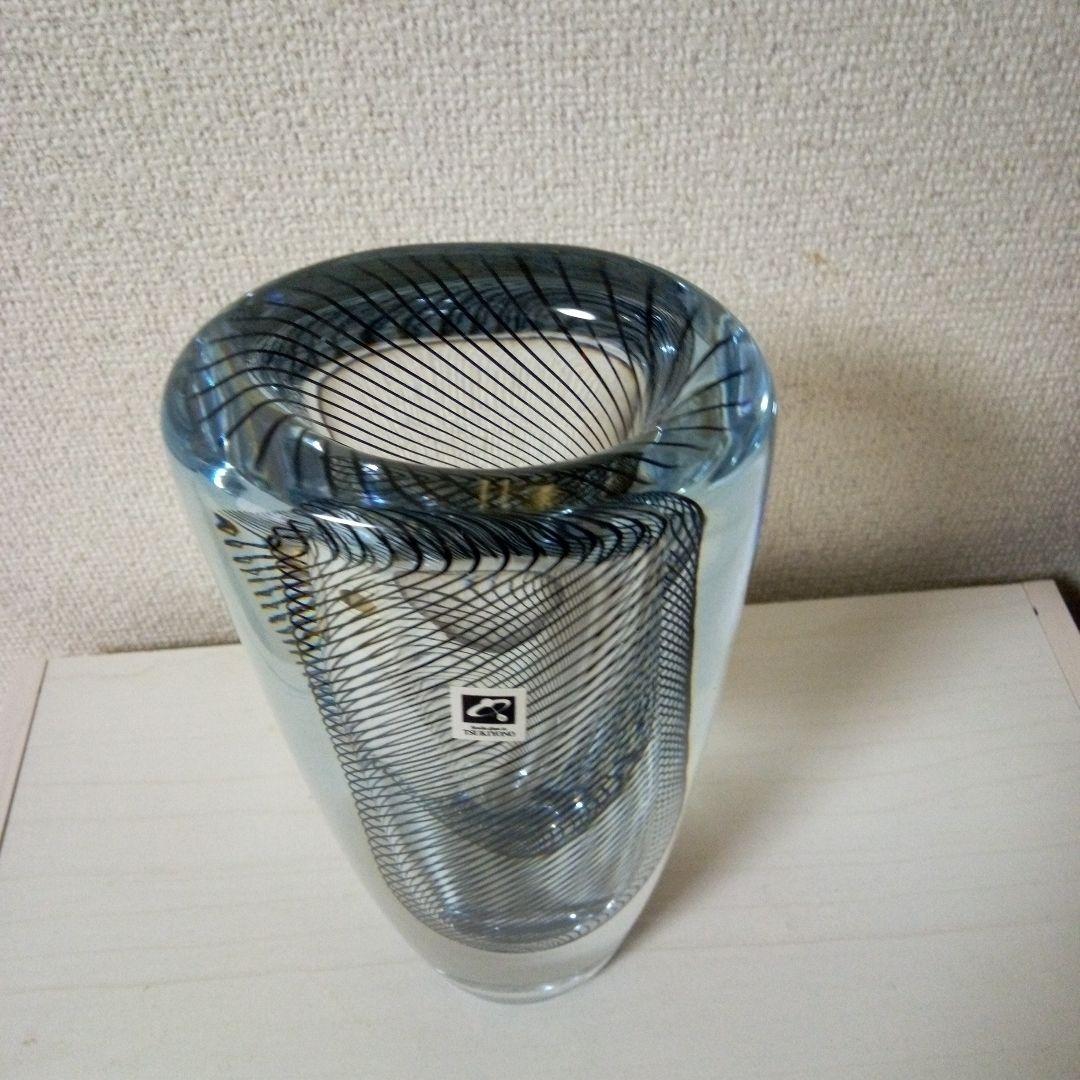 月夜野工房　クリスタルガラス花瓶　フラワーベース　希少