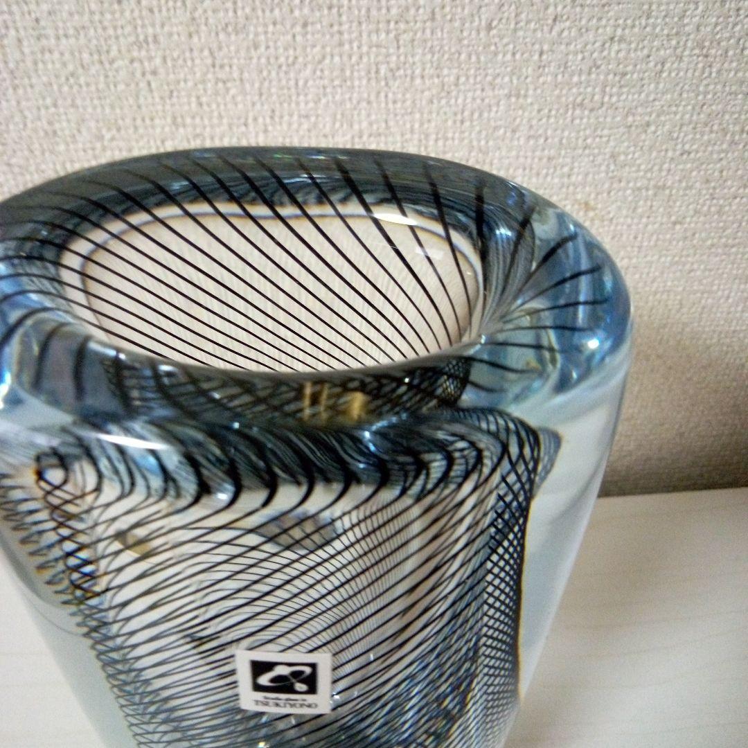 月夜野工房　クリスタルガラス花瓶　フラワーベース　希少