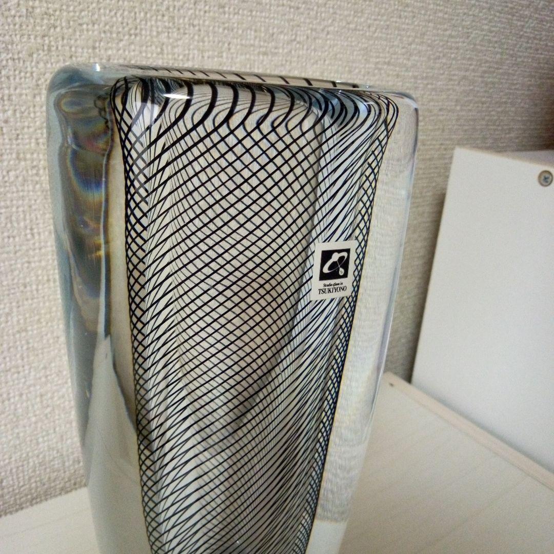 月夜野工房　クリスタルガラス花瓶　フラワーベース　希少