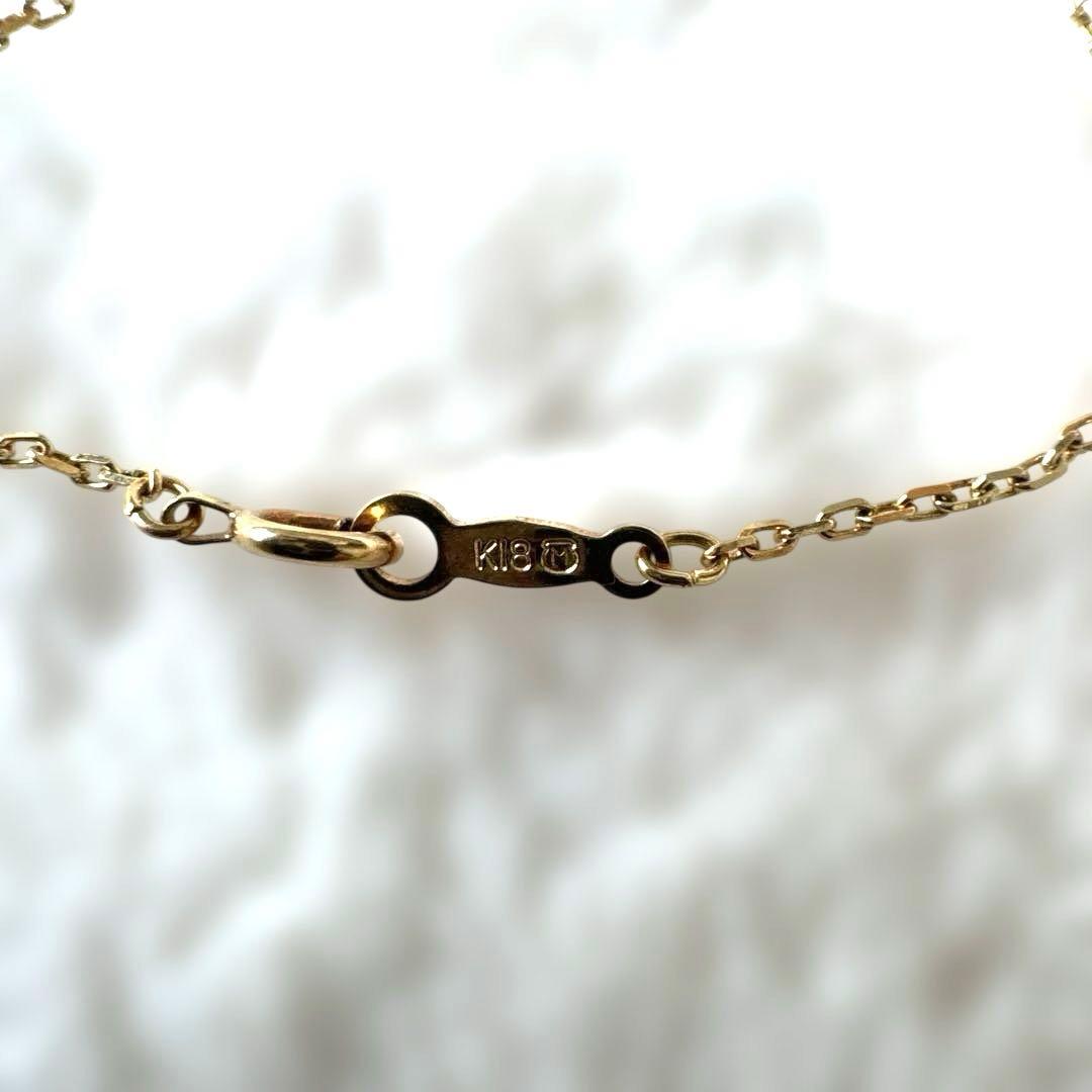 格安K18 パール ネックレス 一粒 真珠 ゴールド