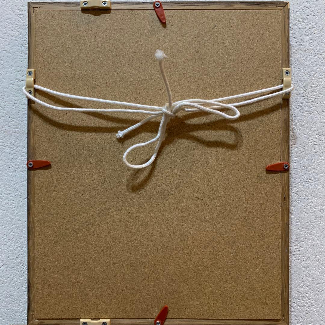 畦地梅太郎　木版画「鳥をだく」オリジナルプレート　綺麗な原色　竹芳洞手摺木版画