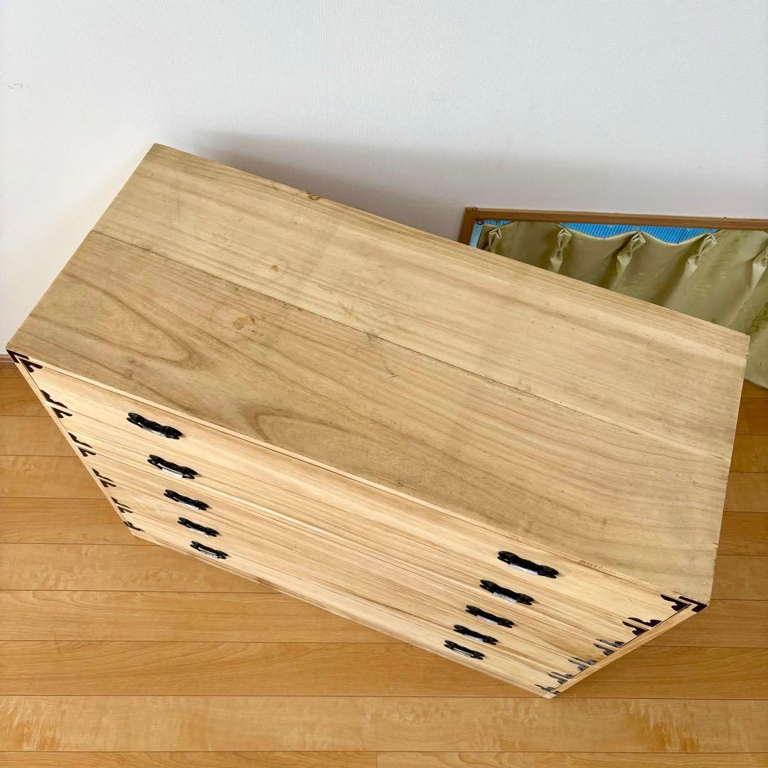 総桐タンス 桐タンス 引き出し5段 桐箪笥 5段チェスト