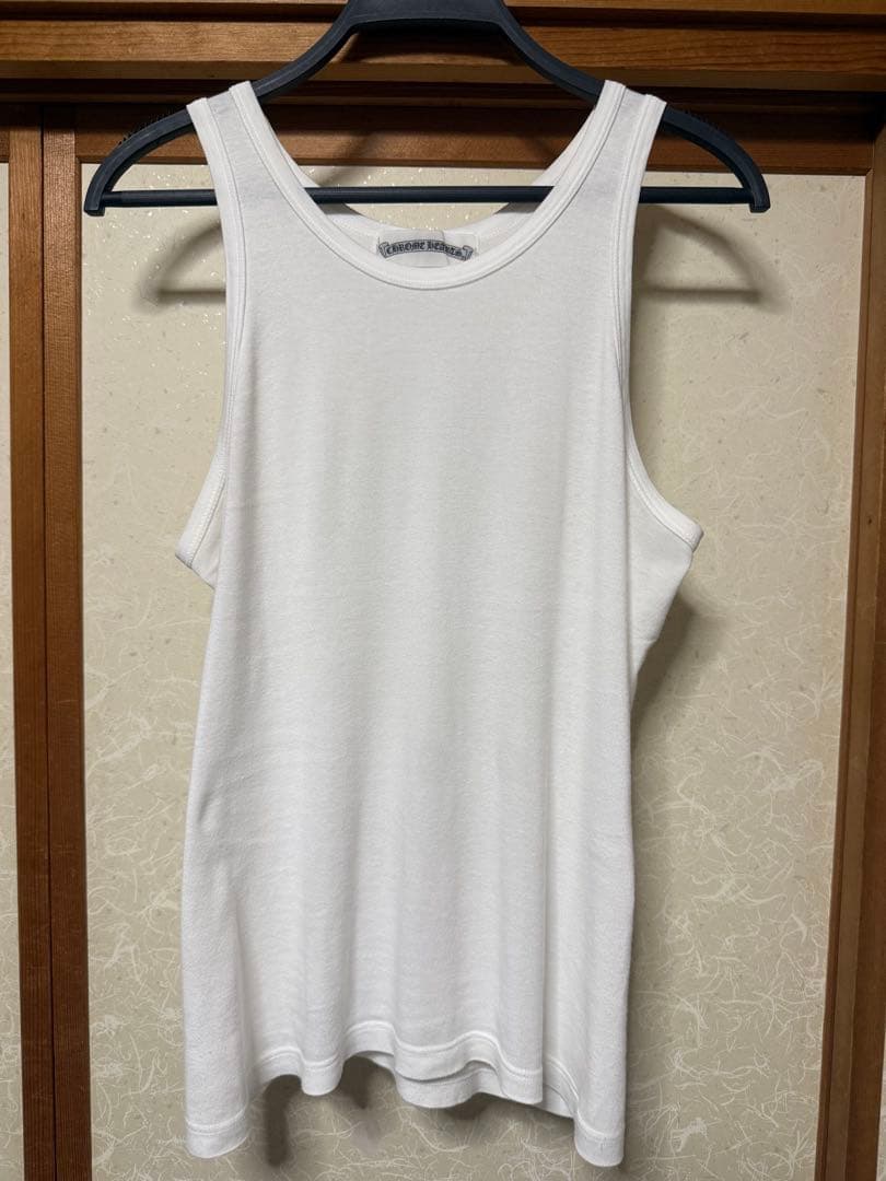 クロムハーツ×グンゼ　ホワイトタンクトップ コットン　M