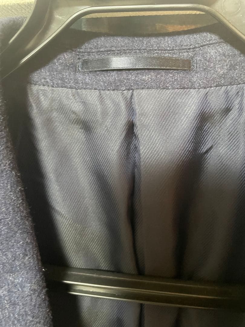 美品 EDIFICE カシミヤ混 チェスターコート 44 メンズ 冬アウター