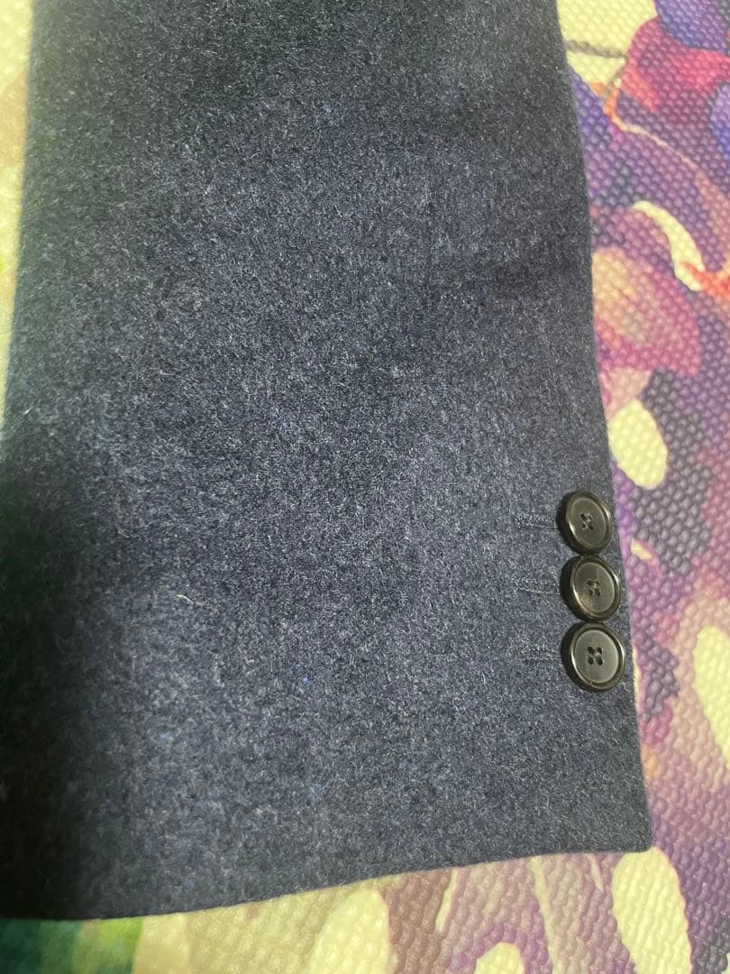 美品 EDIFICE カシミヤ混 チェスターコート 44 メンズ 冬アウター