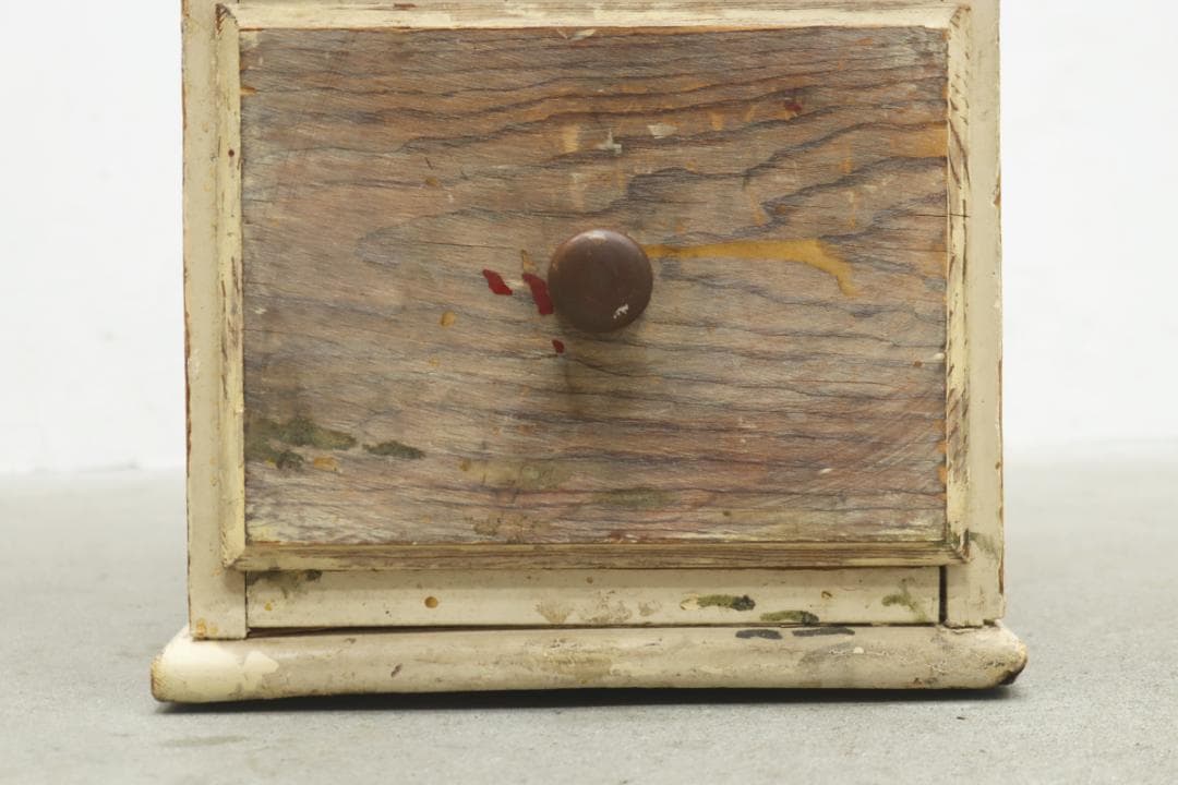 ヴィンテージ パイン材 ペイント ドロワー キャビネット 引き出し 収納 台