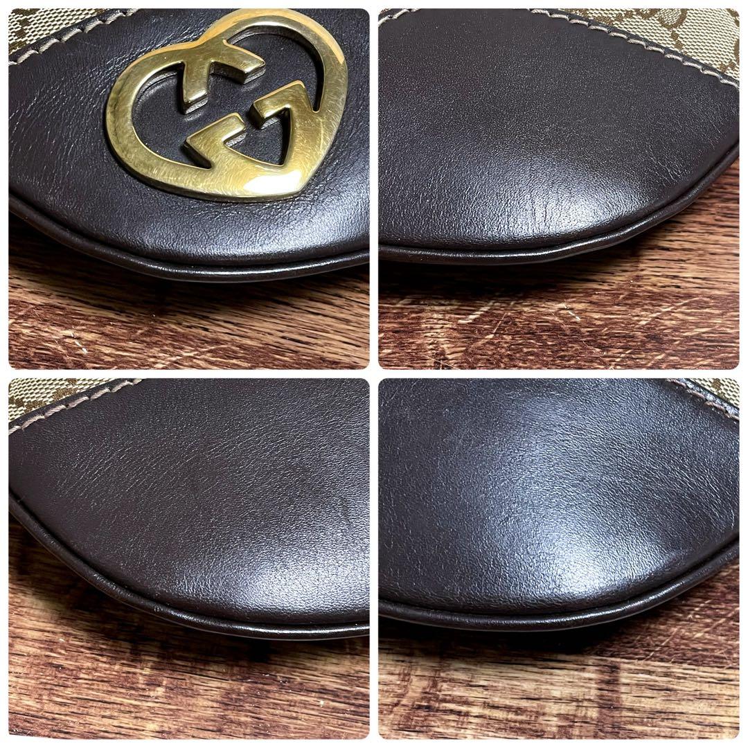 グッチ GGキャンバス × レザー ショルダー バッグ メッセンジャー.