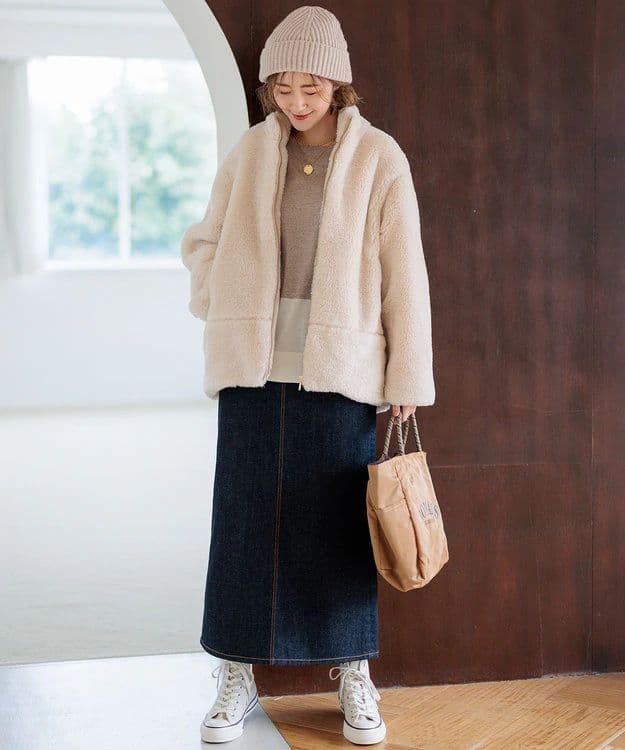 23区洗えるテディボアアウター ☆サイズ44