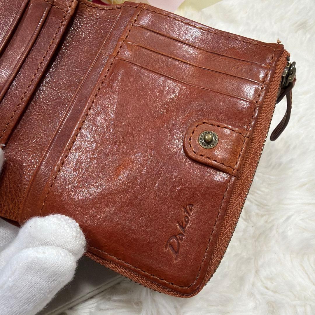 希少 レア DAKOTA ダコタ ハーヴェスト がま口 財布 本革 レザー