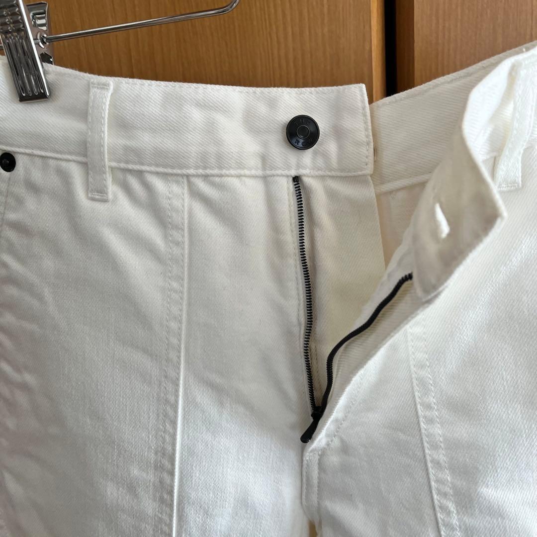 【THE ROW】ホワイトデニムワイドレッグパンツ