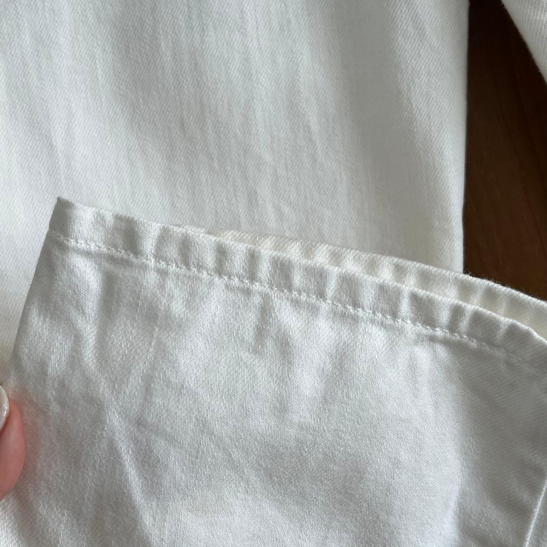 【THE ROW】ホワイトデニムワイドレッグパンツ