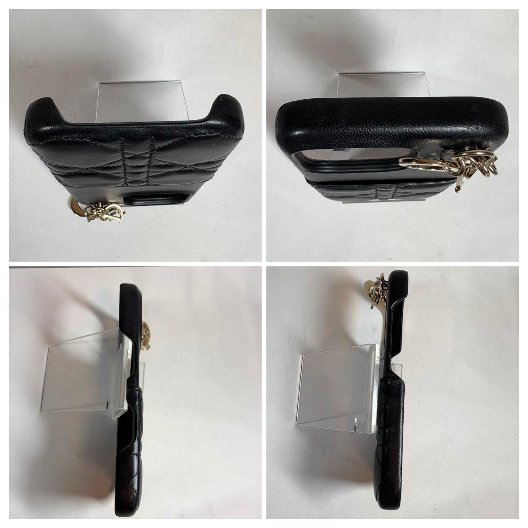 高級✨Dior カナージュ ラムスキン iPhone16pro用ケース ブラック