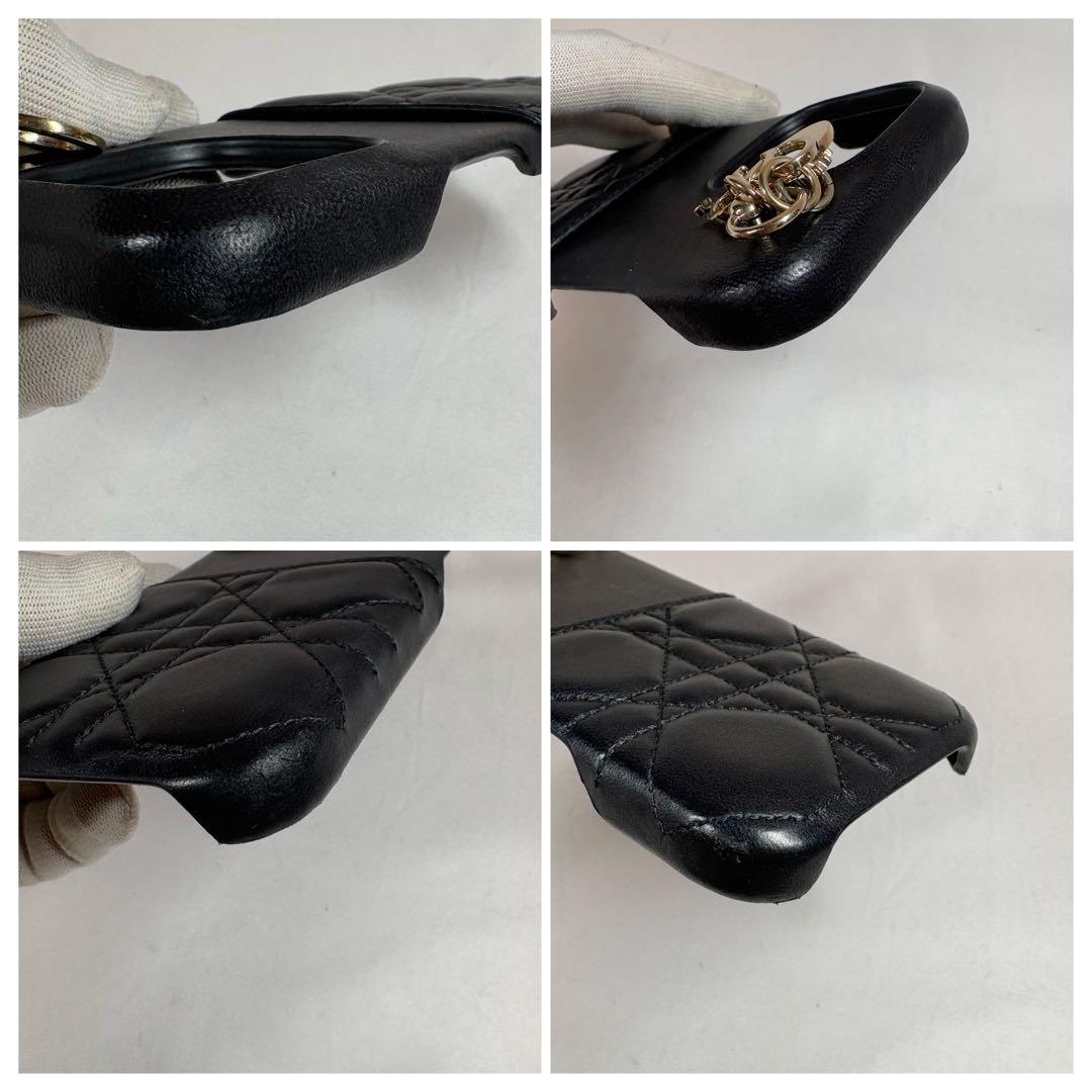 高級✨Dior カナージュ ラムスキン iPhone16pro用ケース ブラック