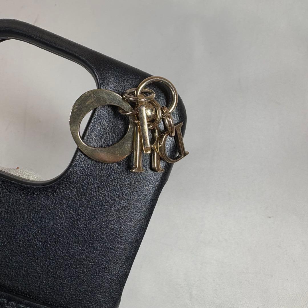 高級✨Dior カナージュ ラムスキン iPhone16pro用ケース ブラック