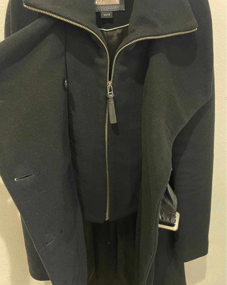 Mackageマッカージュブラック カシミア混ウールコート(xs)ベルト付