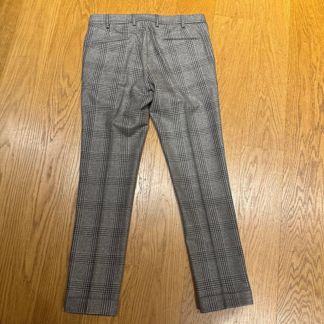 に*う様 新品　BARBA バルバ　グレンチェック　フランネルパンツ　グレージュ