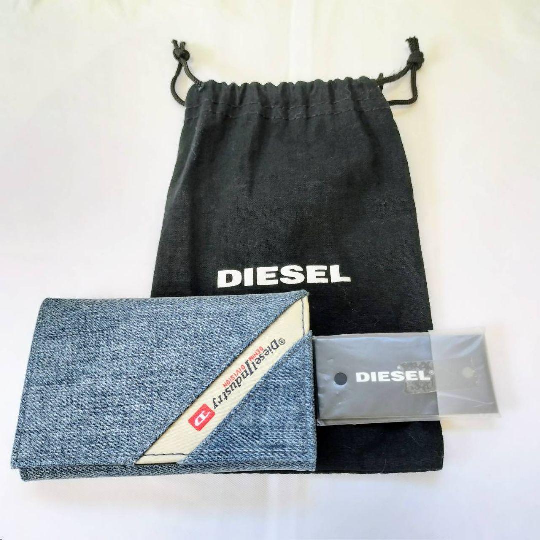 美品 diesel ディーゼル インダストリ デニム キーケース 6連 メンズ