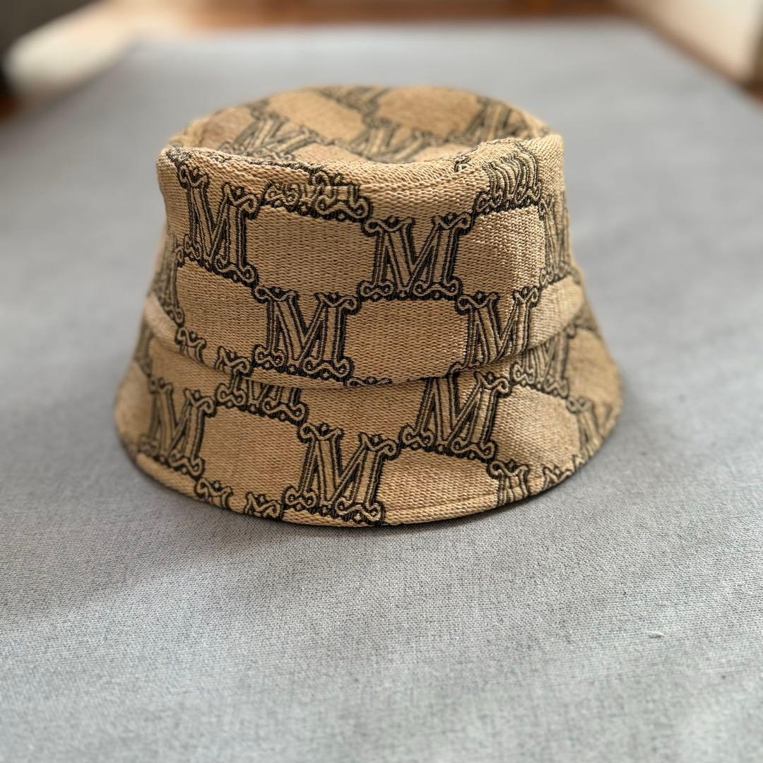 Max Mara Marat ジャカード ラフィアエフェクト バケットハット