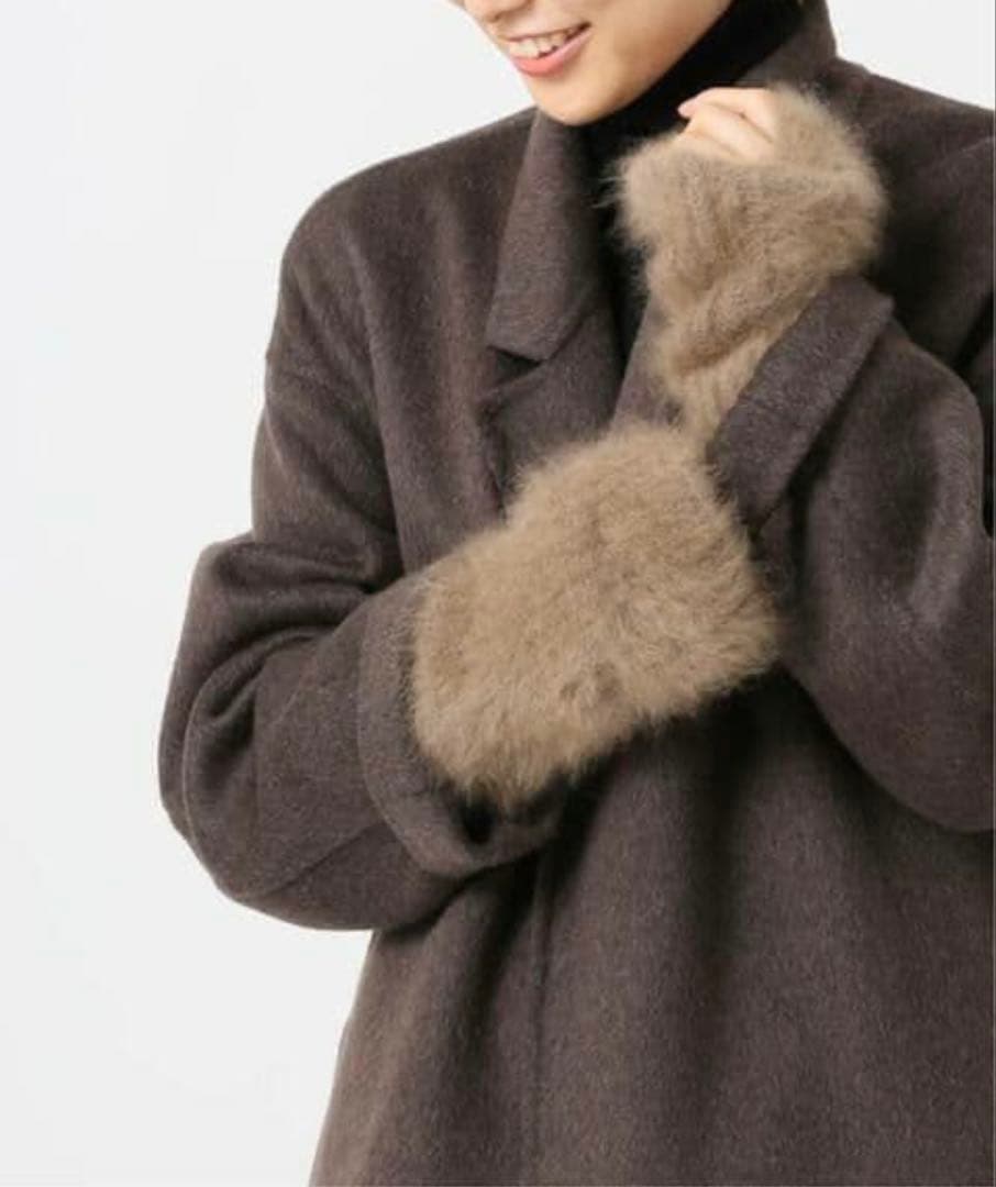 Deuxieme Classe Fluffy Arm Warmer ベージュ