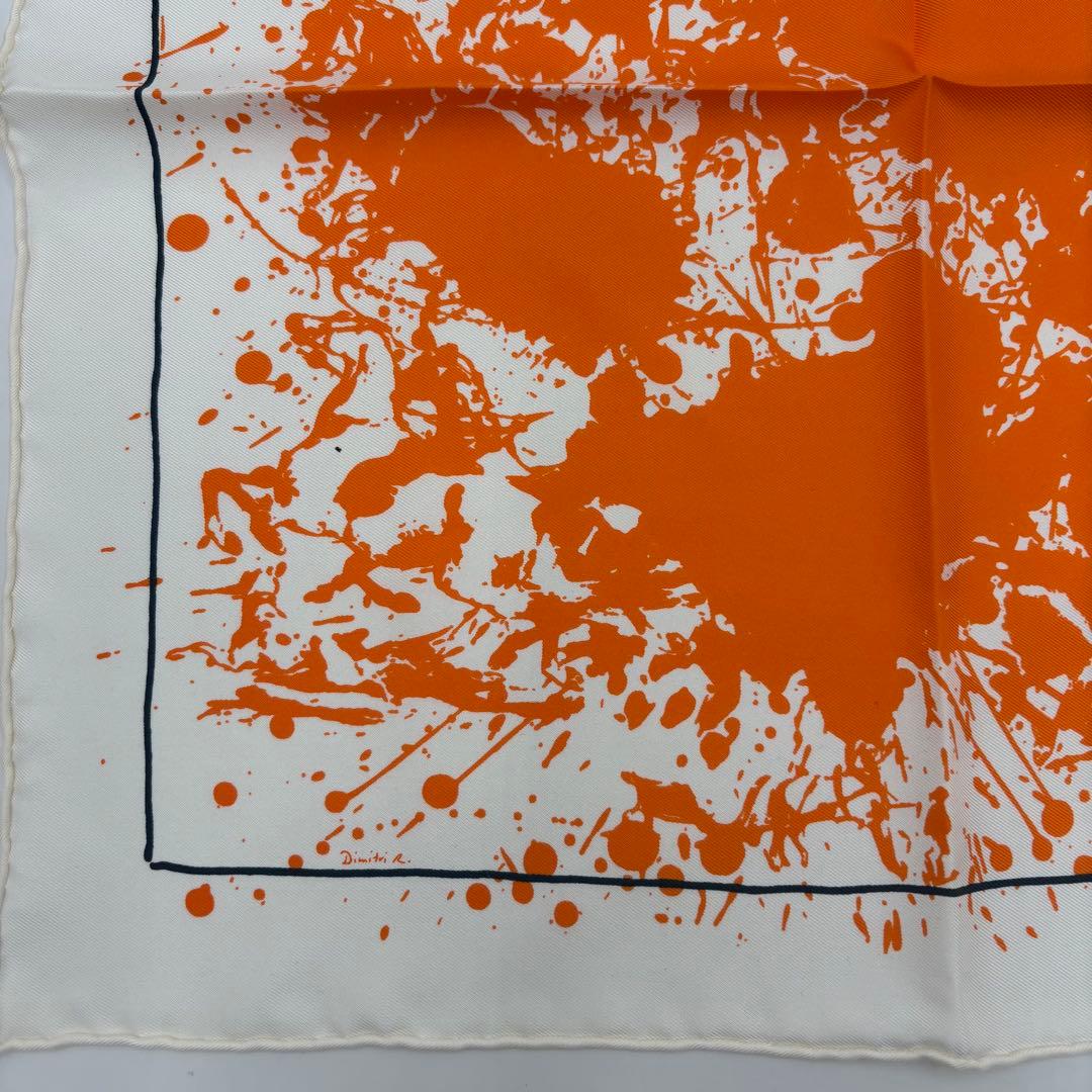 エルメス プチカレ ガウロッシュ 思いがけない馬 シルク ミニスカーフ