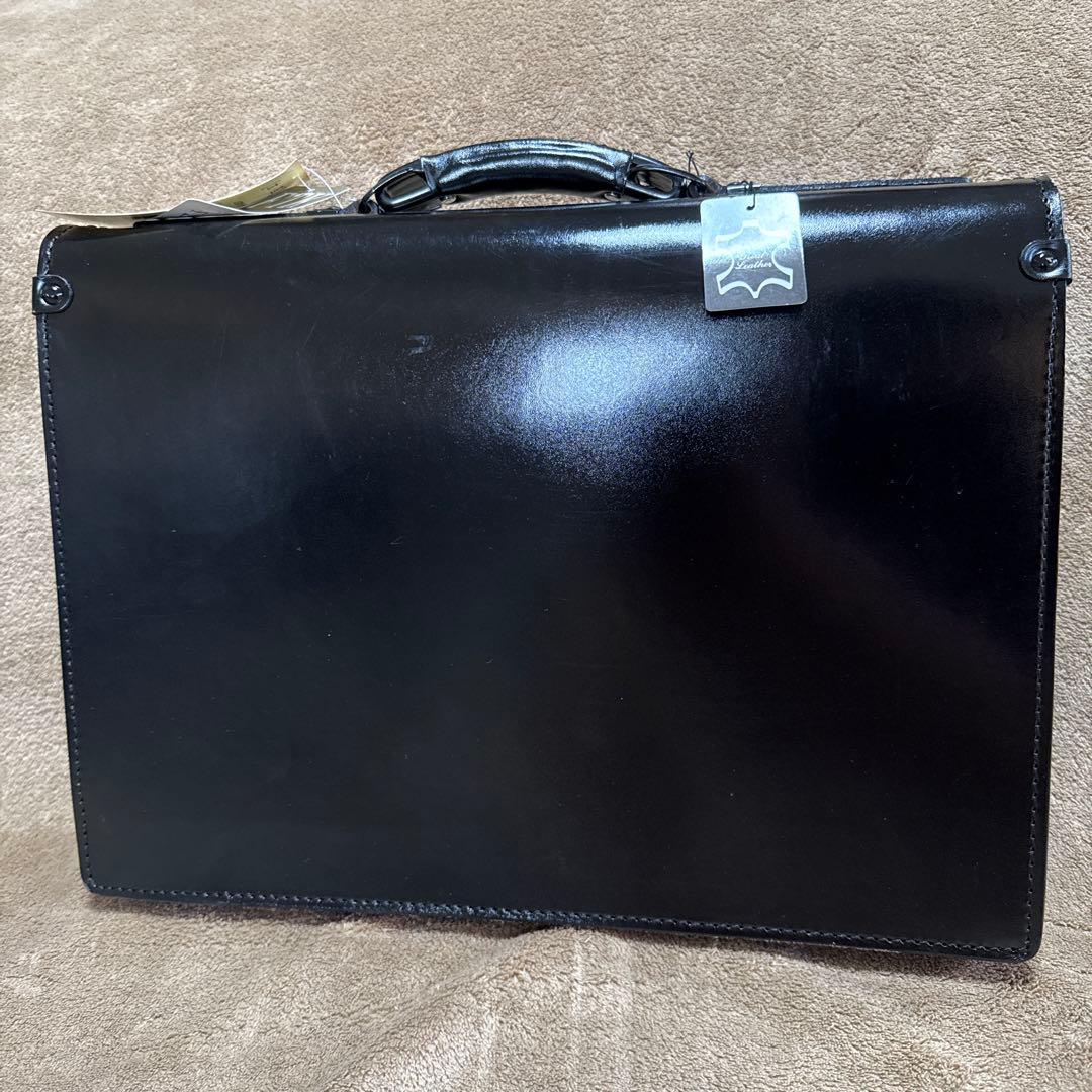 HINOMOTO スクールバッグ 鞄 レザー 黒 レトロ 本革